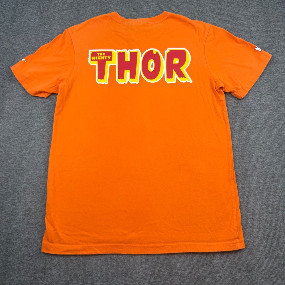 Feltics Marvel Thor T-Shirt Mens Medium Orange Graphic Tee Short Sleeve Cotton - Picture 6 of 6